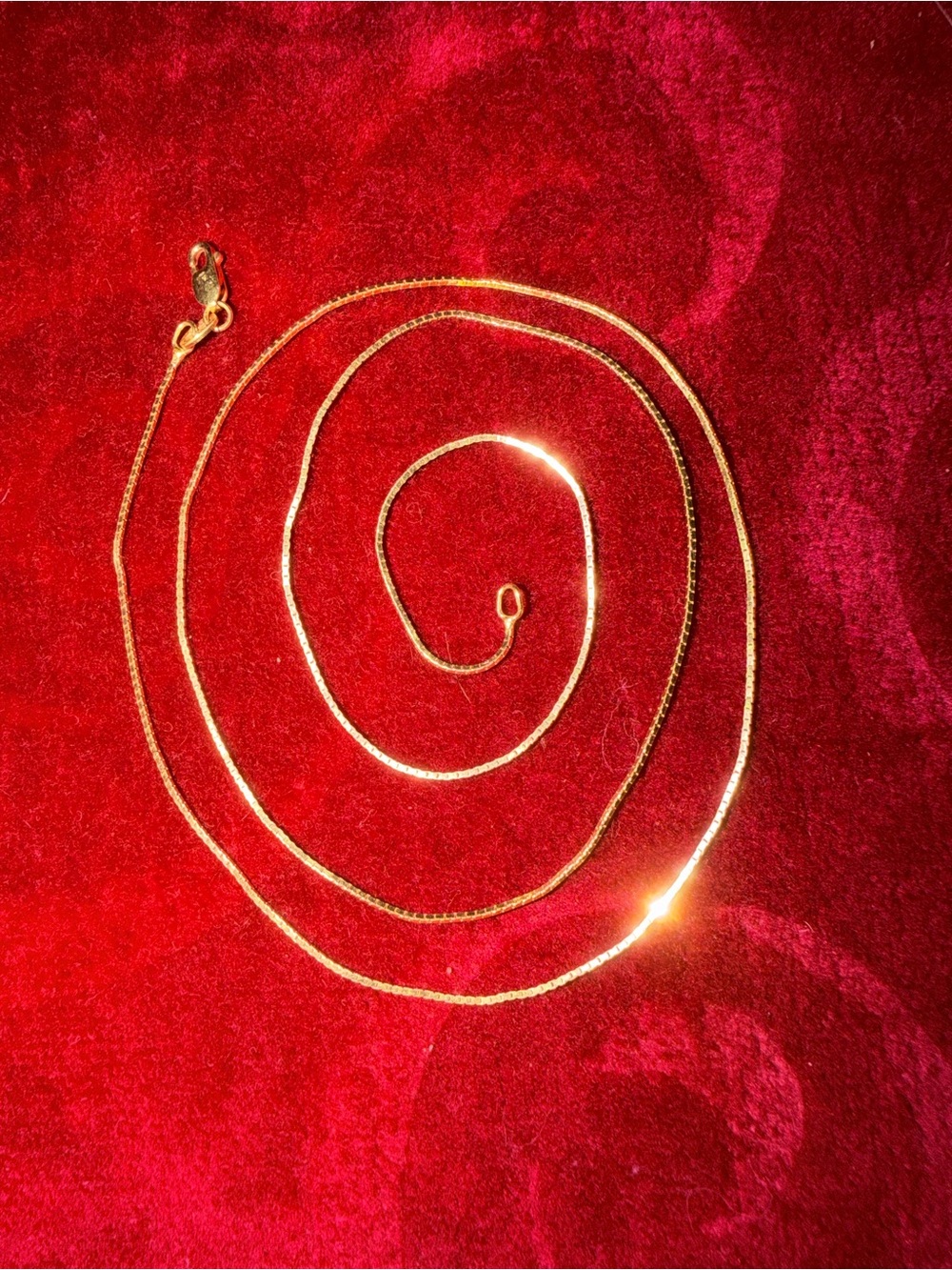 22” 14k Gold Box Chain Necklace